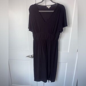 LOFT Black Midi Dress
